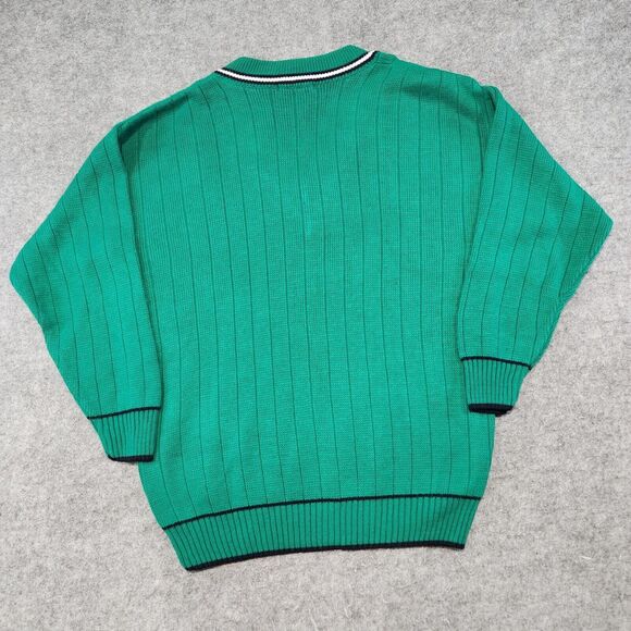 Celtic Country Mens XL Irish Ireland Acrylic Knit Green V Neck Varsity Sweater - Picture 12 of 13